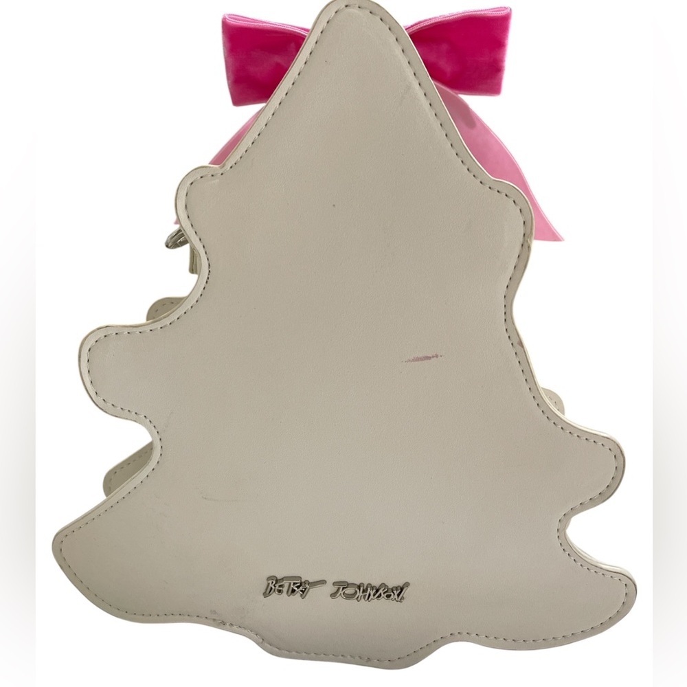 BETSEY JOHNSON PINK AMD WHITE XOMERRY CHRISTMAS TREE CROSSBODY - Picture 4 of 11